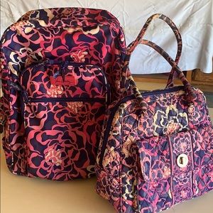 Vera Bradley backpack/purse set